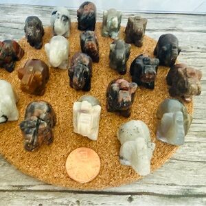 20pcs Elephant Carving Decor Worry Stone Collection FengShui